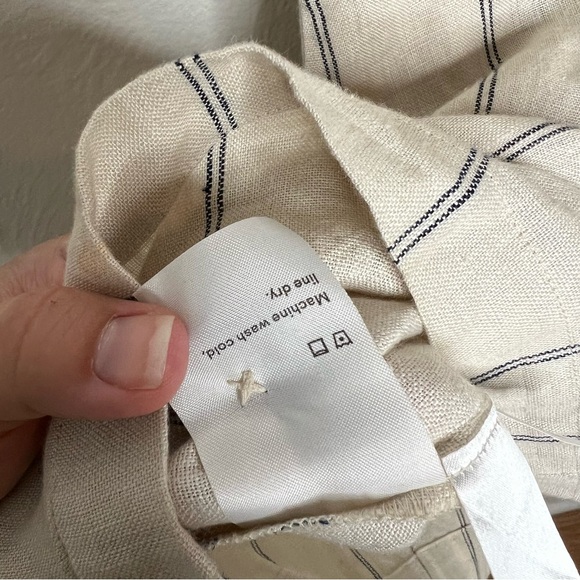 Reformation Cayman Mini Dress Cream Linen Button Down Tank Sleeveless Size M - Picture 12 of 15